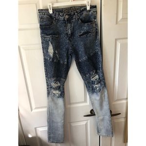 Men’s Rue21 tie dye distressed denim